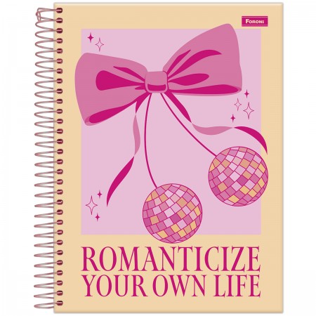Foto ilustrativa Caderno College Capa Dura Pink Power