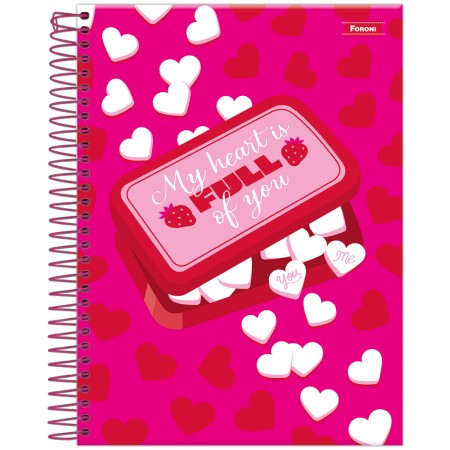 Foto ilustrativa Caderno College Capa Dura Pink Power