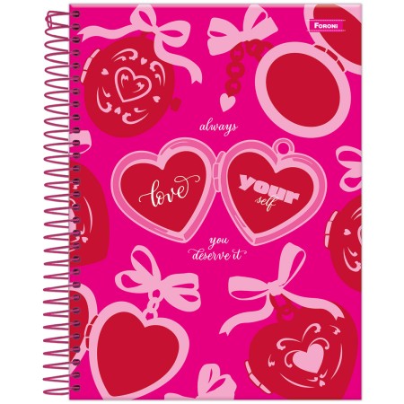 Foto ilustrativa Caderno College Capa Dura Pink Power