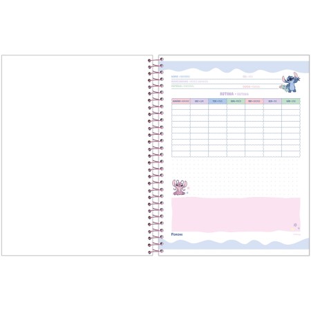 Foto ilustrativa Caderno College Capa Dura Stitch