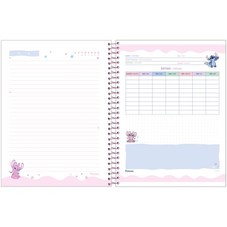 Foto ilustrativa Caderno College Capa Dura Stitch