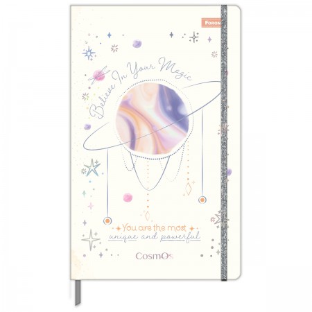 Foto ilustrativa Caderno Costurado Sem Pauta Capa Dura Cosmos