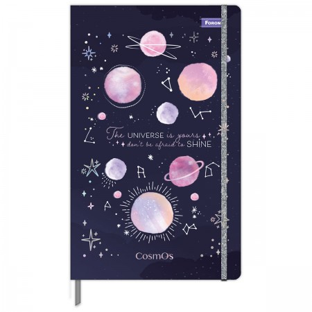 Foto ilustrativa Caderno Costurado Sem Pauta Capa Dura Cosmos