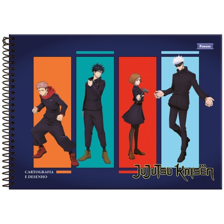 Foto ilustrativa Caderno de Cartografia Capa Dura Jujutsu Kaisen