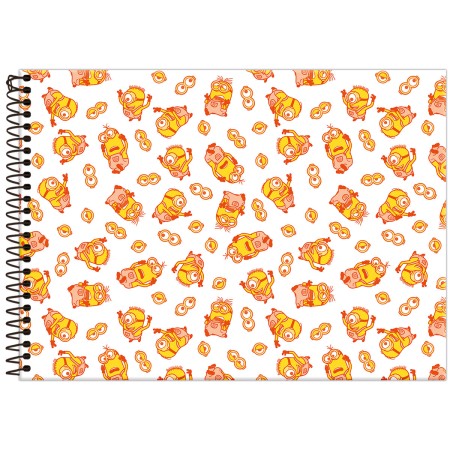 Foto ilustrativa Caderno de Cartografia Capa Dura Minions