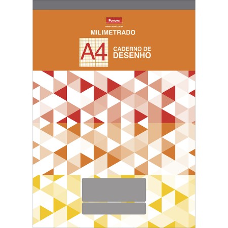 Foto ilustrativa Caderno Desenho Milimetrado A4
