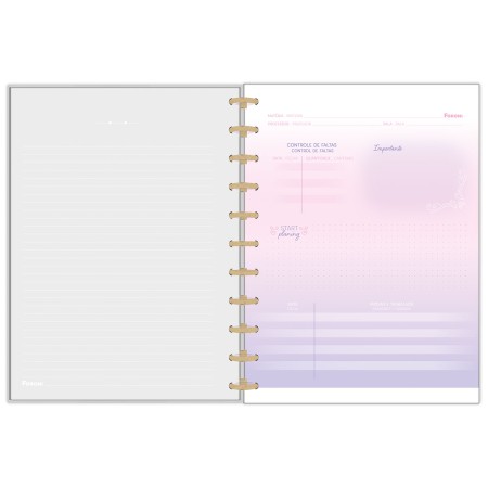 Foto ilustrativa Caderno Discbook Blush