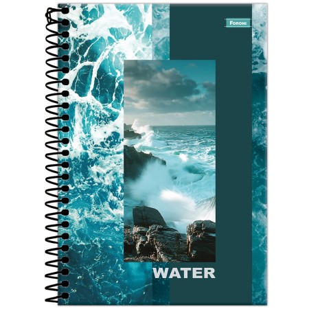 Foto ilustrativa Caderno Espiral 1/4 4 Elementos Mais