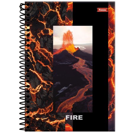 Foto ilustrativa Caderno Espiral 1/4 4 Elementos Mais