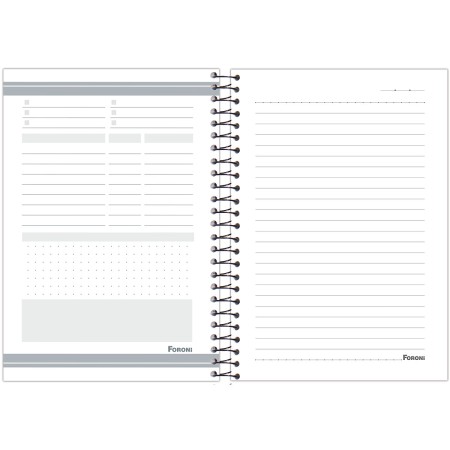 Foto ilustrativa Caderno Espiral 1/4 4 Elementos