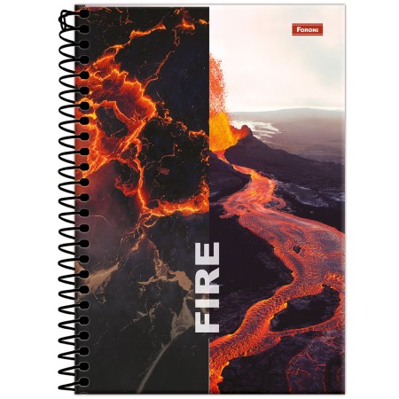 Foto ilustrativa Caderno Espiral 1/4 4 Elementos