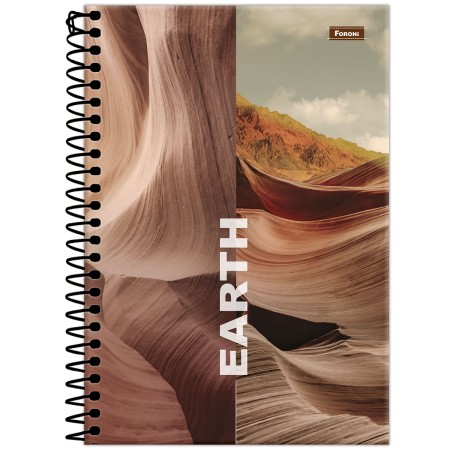 Foto ilustrativa Caderno Espiral 1/4 4 Elementos