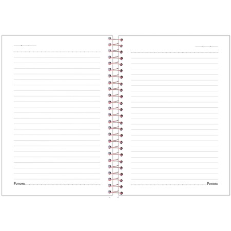 Foto ilustrativa Caderno Espiral 1/4 Capa Dura Blush