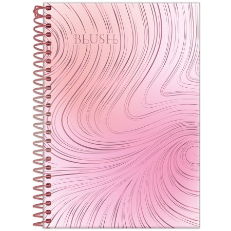Foto ilustrativa Caderno Espiral 1/4 Capa Dura Blush