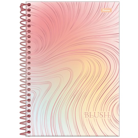 Foto ilustrativa Caderno Espiral 1/4 Capa Dura Blush
