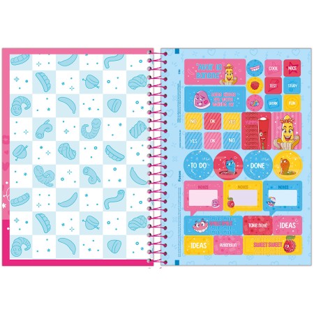 Foto ilustrativa Caderno Espiral 1/4 Capa Dura Fini