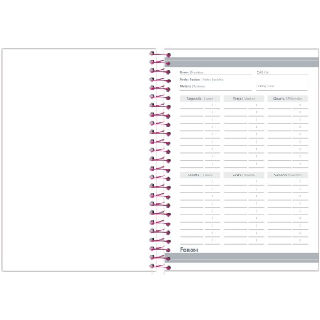 Foto ilustrativa Caderno Espiral 1/4 Capa Dura Fini