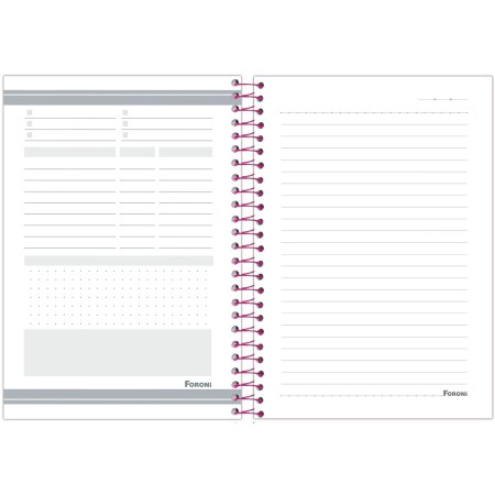 Foto ilustrativa Caderno Espiral 1/4 Capa Dura Fini