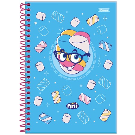 Foto ilustrativa Caderno Espiral 1/4 Capa Dura Fini