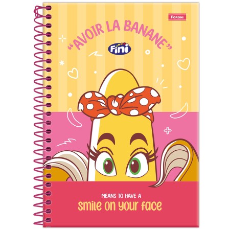 Foto ilustrativa Caderno Espiral 1/4 Capa Dura Fini