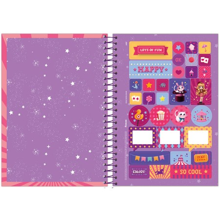 Foto ilustrativa Caderno Espiral 1/4 Capa Dura Judy