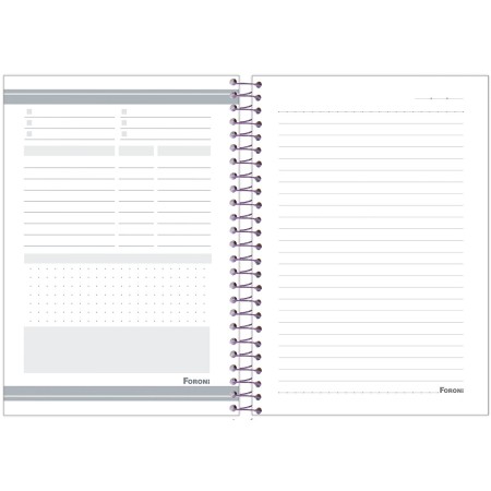 Foto ilustrativa Caderno Espiral 1/4 Capa Dura Stitch