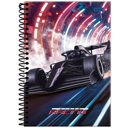 Foto ilustrativa Caderno Espiral 1/4  Cross Racing