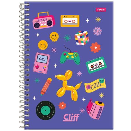 Foto ilustrativa Caderno Espiral 1/4 Feminino Cliff