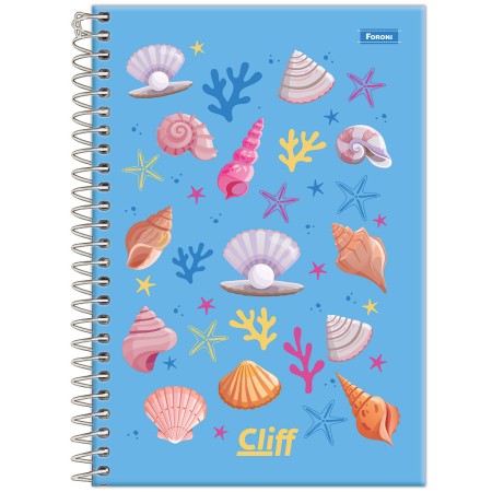 Foto ilustrativa Caderno Espiral 1/4 Feminino Cliff