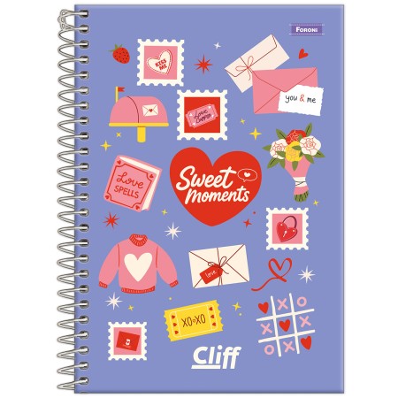 Foto ilustrativa Caderno Espiral 1/4 Feminino Cliff