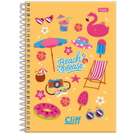 Foto ilustrativa Caderno Espiral 1/4 Feminino Cliff