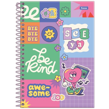 Foto ilustrativa Caderno Espiral 1/4 Joyful Mind