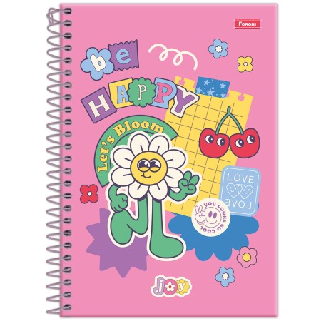 Foto ilustrativa Caderno Espiral 1/4 Joyful Mind
