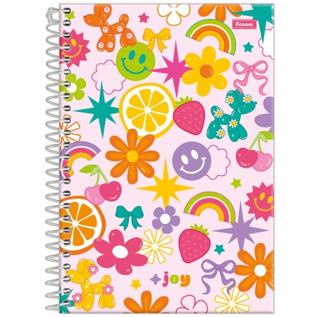 Foto ilustrativa Caderno Espiral 1/4 Joyful Mind
