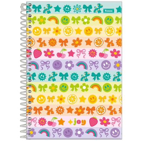 Foto ilustrativa Caderno Espiral 1/4 Joyful Mind