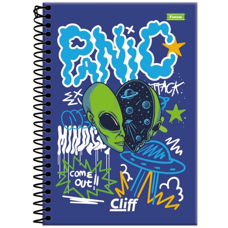 Foto ilustrativa Caderno Espiral 1/4 Masculino Cliff