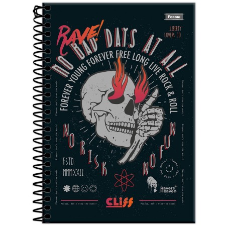 Foto ilustrativa Caderno Espiral 1/4 Masculino Cliff