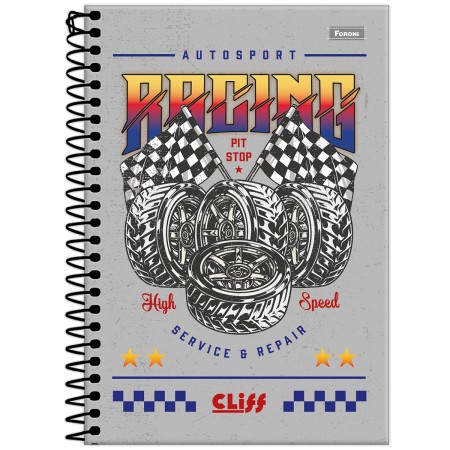 Foto ilustrativa Caderno Espiral 1/4 Masculino Cliff