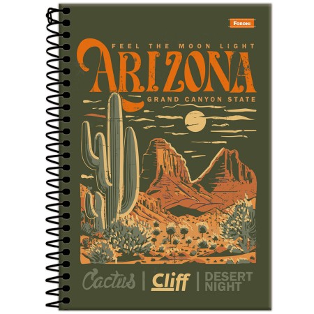 Foto ilustrativa Caderno Espiral 1/4 Masculino Cliff