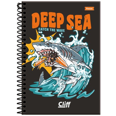 Foto ilustrativa Caderno Espiral 1/4 Masculino Cliff