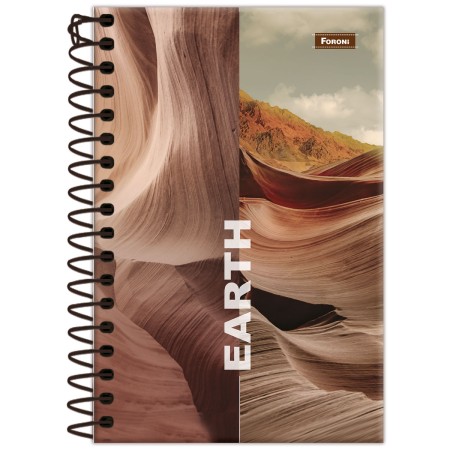 Foto ilustrativa Caderno Espiral 1/8 4 Elementos