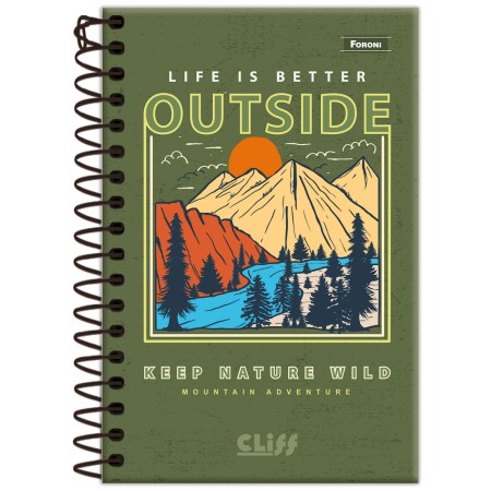 Foto ilustrativa Caderno Espiral 1/8 Masculino Cliff