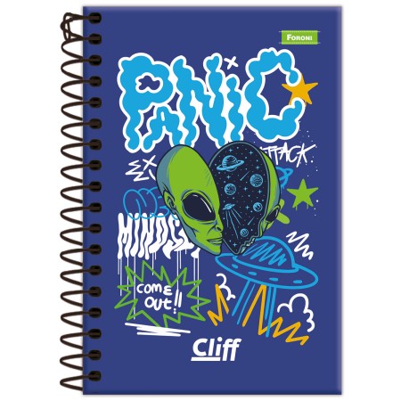 Foto ilustrativa Caderno Espiral 1/8 Masculino Cliff