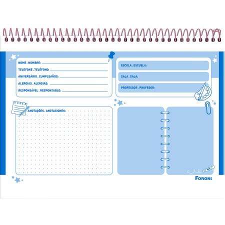 Foto ilustrativa Caderno Meia Pauta Espiral  Ternuritas - Começando a escrever