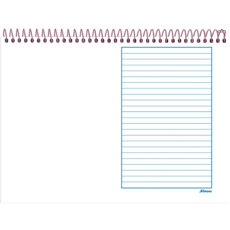 Foto ilustrativa Caderno Meia Pauta Espiral  Ternuritas - Começando a escrever