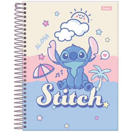 Foto ilustrativa Caderno Papel de Carta Capa Dura Stitch