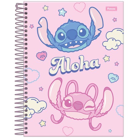 Foto ilustrativa Caderno Papel de Carta Capa Dura Stitch