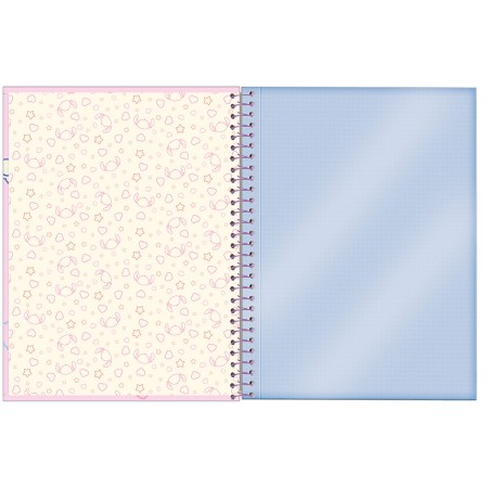 Foto ilustrativa Caderno Papel de Carta Capa Dura Stitch