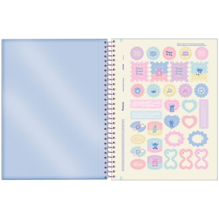 Foto ilustrativa Caderno Papel de Carta Capa Dura Stitch