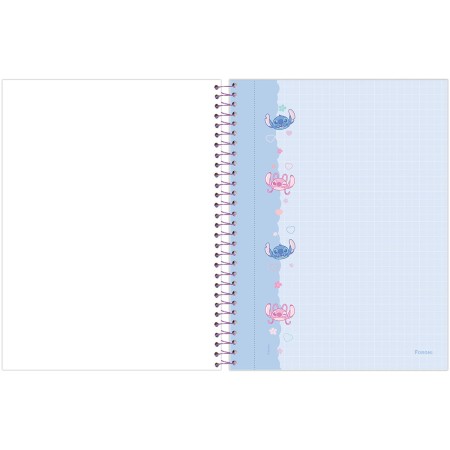 Foto ilustrativa Caderno Papel de Carta Capa Dura Stitch